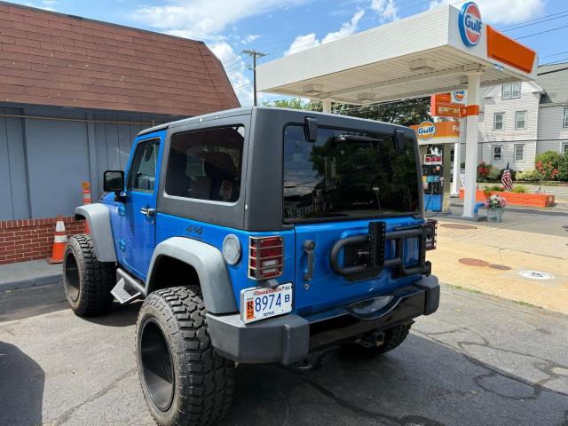 1C4AJWAG3EL324615 - 2014 JEEP WRANGLER SPORT BLUE photo 3