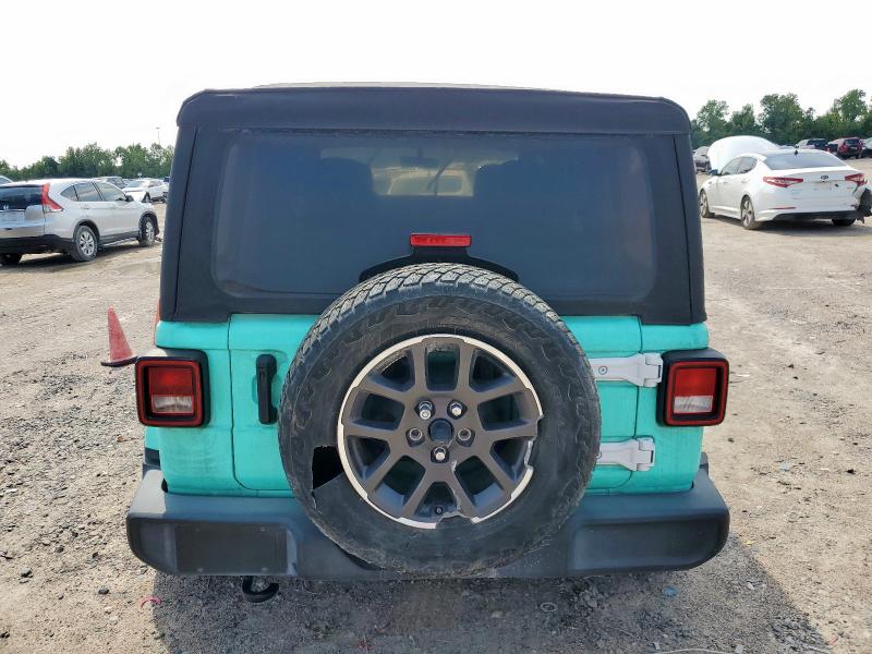 1C4HJXDN7MW549681 - 2021 JEEP WRANGLER U SPORT Turquoise photo 6