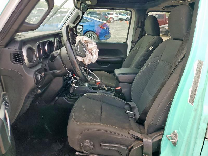 1C4HJXDN7MW549681 - 2021 JEEP WRANGLER U SPORT Turquoise photo 7