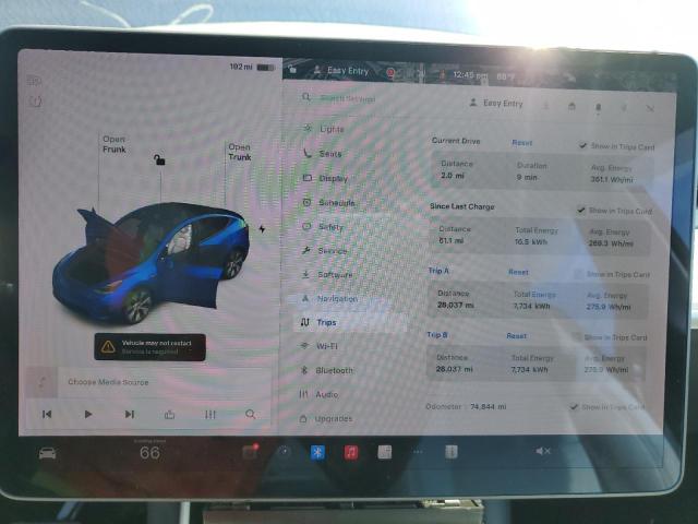 5YJYGDEE7MF075246 - 2021 TESLA MODEL Y Синій фото 9