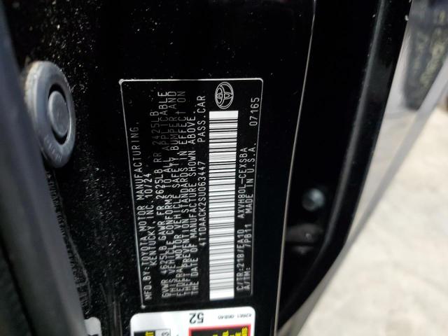 4T1DAACK2SU063447 - 2025 TOYOTA CAMRY XSE შავი ფოტო 13