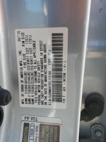 5J6RM4H73FL110188 - 2015 HONDA CR-V EXL SILVER photo 13
