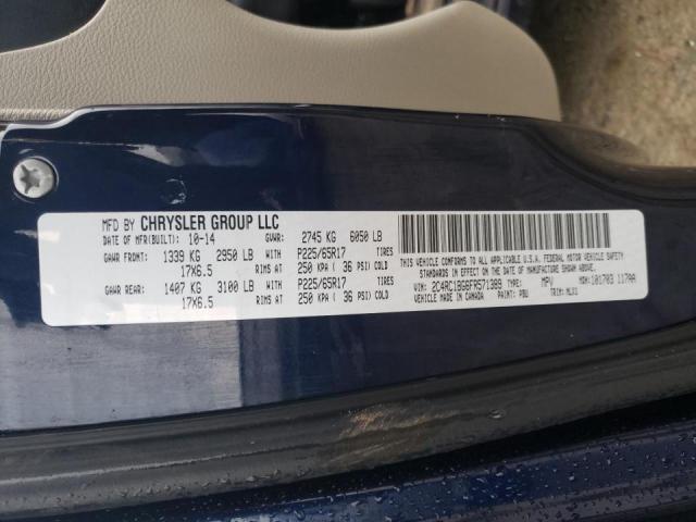 2C4RC1BG6FR571389 - 2015 CHRYSLER TOWN & COU TOURING ლურჯი ფოტო 14