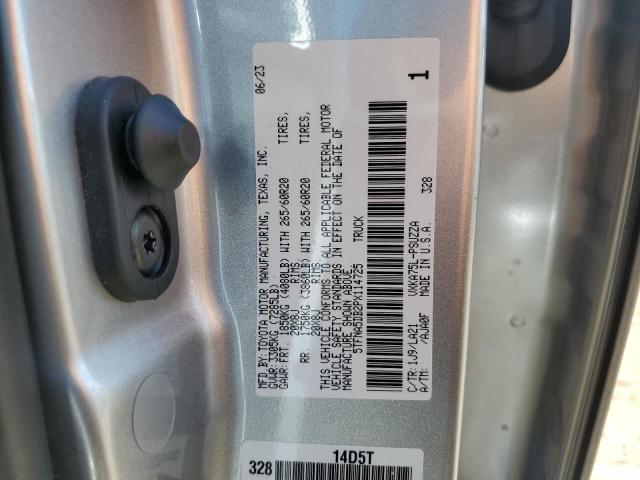 5TFNA5DB2PX114725 - 2023 TOYOTA TUNDRA CREWMAX PLATINUM SILVER photo 12