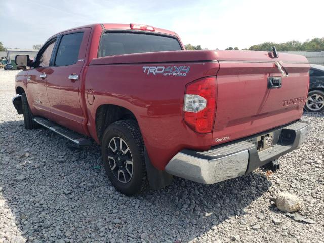 5TFHW5F15GX523840 - 2016 TOYOTA TUNDRA CREWMAX LIMITED RED photo 2