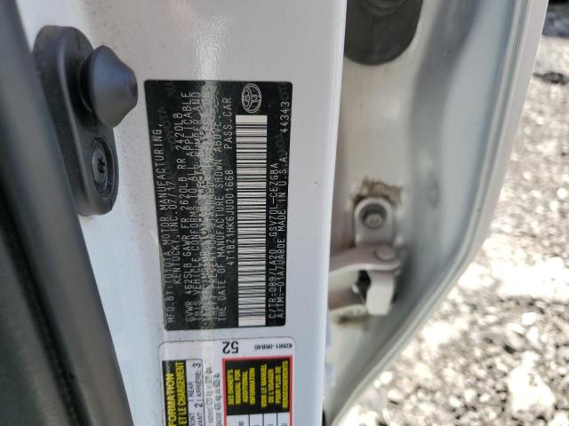 4T1BZ1HK6JU001668 - 2018 TOYOTA CAMRY XSE WHITE photo 12