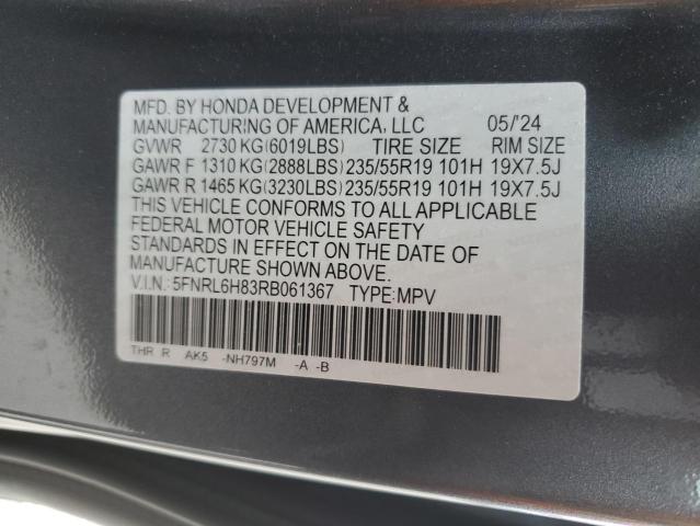 5FNRL6H83RB061367 - 2024 HONDA ODYSSEY TOURING Grau Foto 13