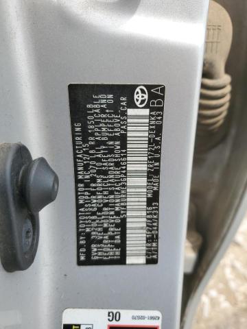 5YFBURHE3GP446614 - 2016 TOYOTA COROLLA L ვერცხლისფერი ფოტო 12