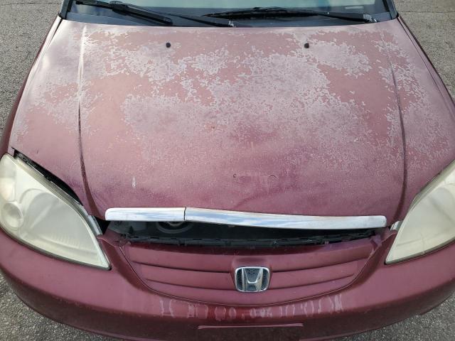 2HGES25702H604441 - 2002 HONDA CIVIC EX MAROON photo 11