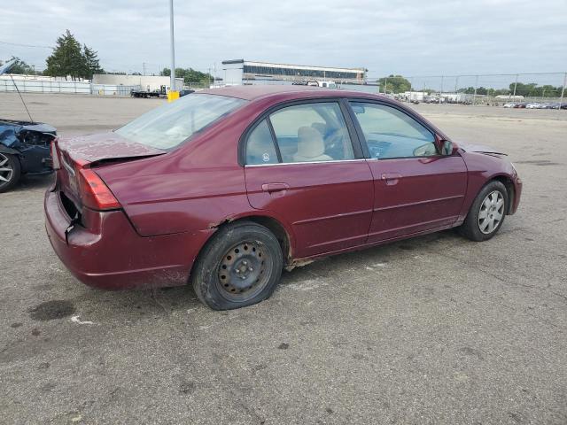 2HGES25702H604441 - 2002 HONDA CIVIC EX MAROON photo 3