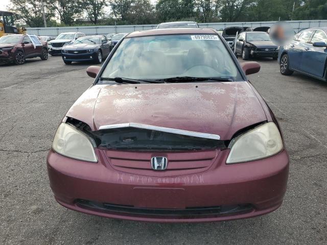 2HGES25702H604441 - 2002 HONDA CIVIC EX MAROON photo 5