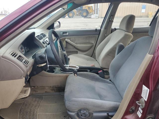 2HGES25702H604441 - 2002 HONDA CIVIC EX MAROON photo 7