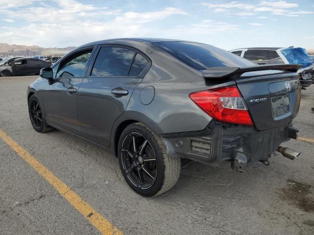2HGFB2F50CH330757 - 2012 HONDA CIVIC LX GRAY photo 2