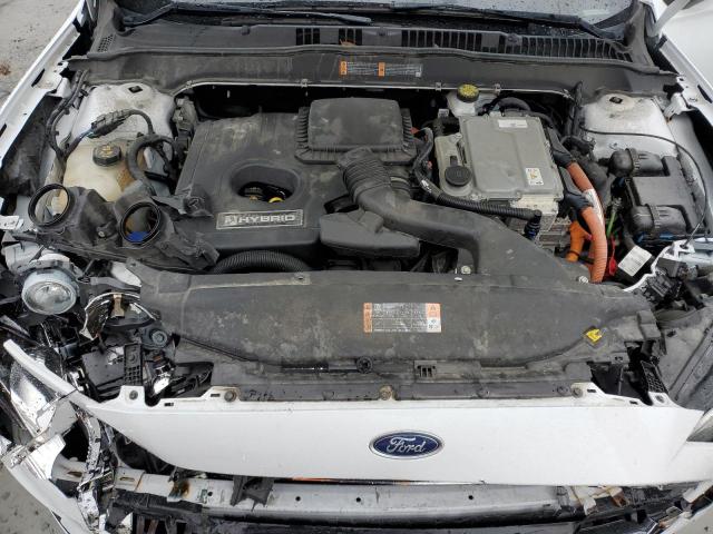 3FA6P0LU6KR188164 - 2019 FORD FUSION SE WHITE photo 11