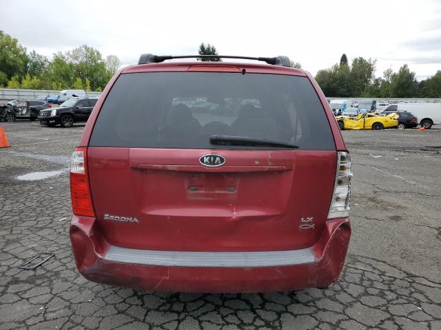 KNDMB233476142811 - 2007 KIA SEDONA EX RED photo 6