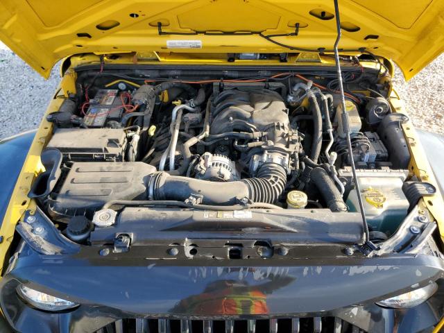 1C4BJWDG5FL588971 - 2015 JEEP WRANGLER U SPORT YELLOW photo 12