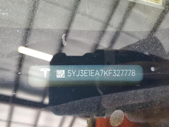 5YJ3E1EA7KF327778 - 2019 TESLA MODEL 3 Biały zdjęcie 12