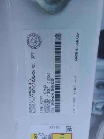 2HGFE2F31NH103229 - 2022 HONDA CIVIC EX WHITE photo 13