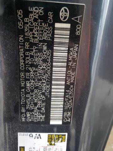 JTKDE177560064435 - 2006 TOYOTA SCION TC BLUE photo 12