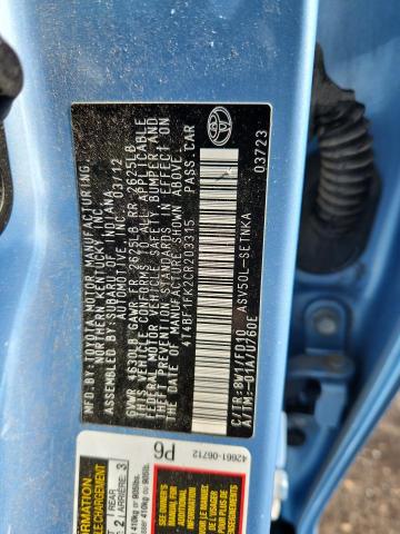 4T4BF1FK2CR203315 - 2012 TOYOTA CAMRY BASE BLUE photo 13