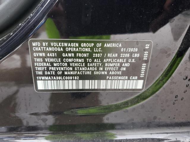 1VWMA7A39LC009182 - 2020 VOLKSWAGEN PASSAT R-LINE Schwarz Foto 13