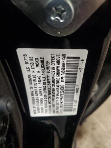 19XFB2F56FE228085 - 2015 HONDA CIVIC LX BLACK photo 12