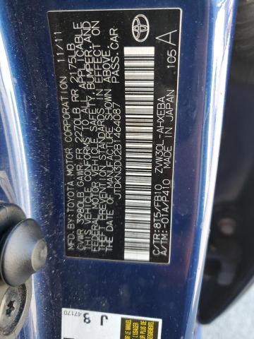 JTDKN3DU2B1464087 - 2011 TOYOTA PRIUS BLUE photo 12