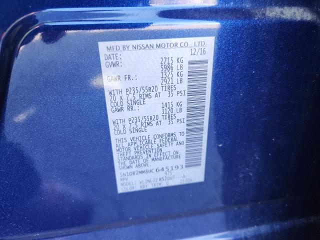 5N1DR2MM8HC645193 - 2017 NISSAN PATHFINDER S Blau Foto 14