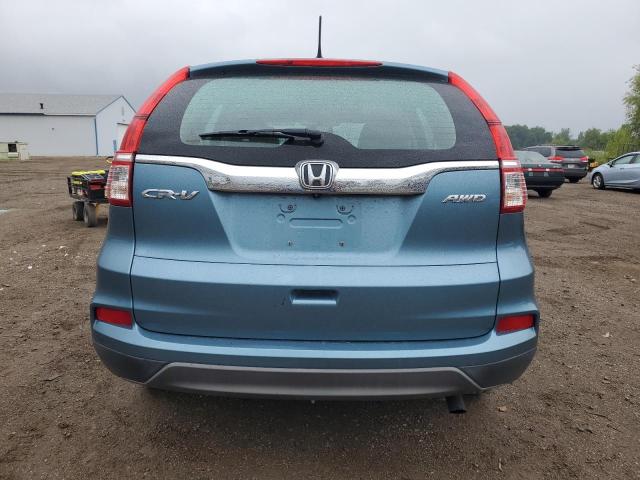 5J6RM4H34FL102503 - 2015 HONDA CR-V LX TURQUOISE photo 6