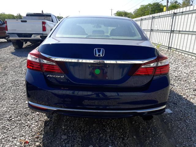 1HGCR2F35GA126926 - 2016 HONDA ACCORD LX BLUE photo 6