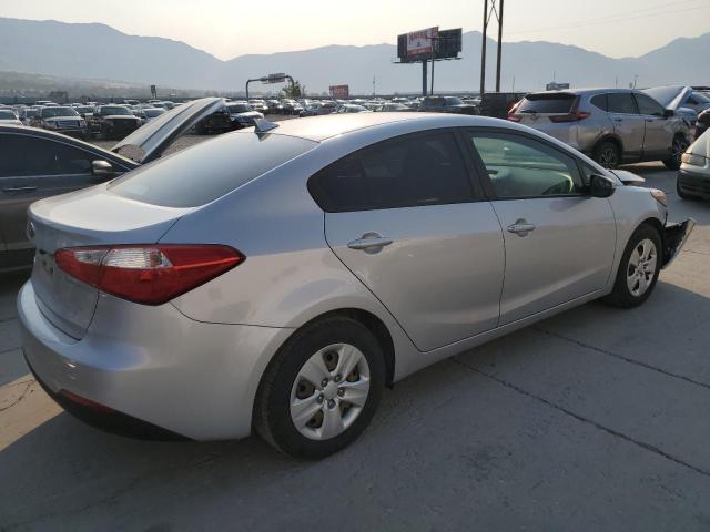 KNAFK4A62F5366453 - 2015 KIA FORTE LX SILVER photo 3