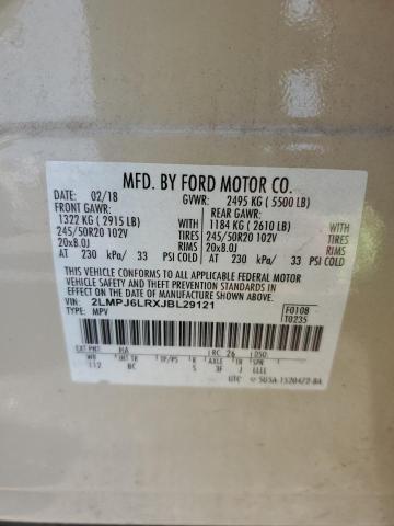 2LMPJ6LRXJBL29121 - 2018 LINCOLN MKX RESERVE Beige Foto 13