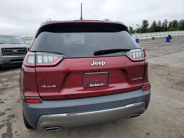 1C4PJMDN8KD158963 - 2019 JEEP CHEROKEE LIMITED RED photo 6