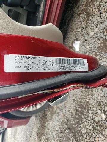 2C4RC1CG5FR657355 - 2015 CHRYSLER TOWN & COU TOURING L RED photo 13