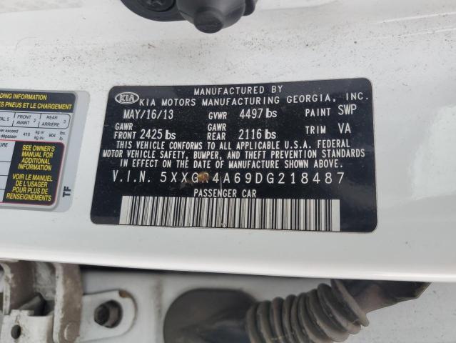 5XXGR4A69DG218487 - 2013 KIA OPTIMA SX 白色 照片 12