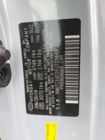 KMHTC6AD5FU223446 - 2015 HYUNDAI VELOSTER GRAY photo 12