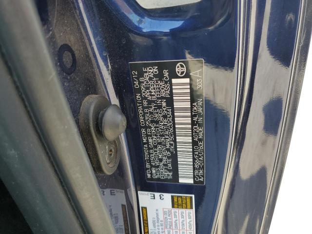 JTKJF5C76C3043441 - 2012 TOYOTA SCION TC 蓝色 照片 12