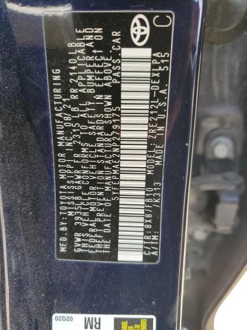 5YFEPMAE2NP279175 - 2022 TOYOTA COROLLA LE 蓝色 照片 13