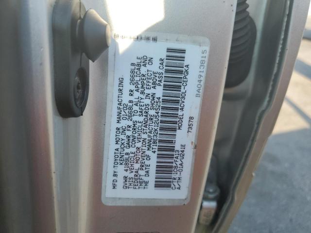 4T1BE32K12U545254 - 2002 TOYOTA CAMRY LE SILVER photo 12