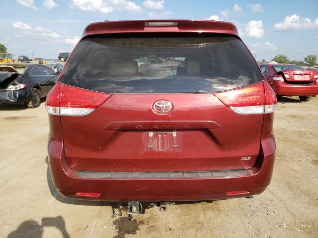 5TDYK3DC4CS253391 - 2012 TOYOTA SIENNA XLE BURGUNDY photo 6