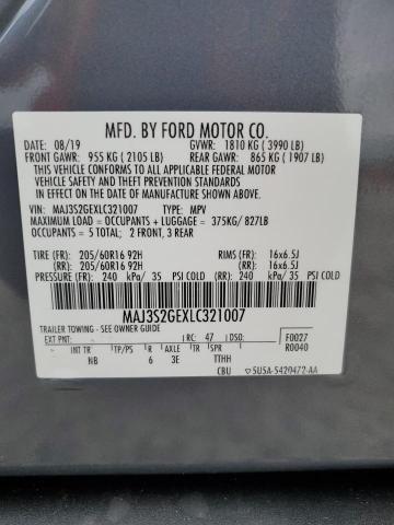 MAJ3S2GEXLC321007 - 2020 FORD ECOSPORT SE Grau Foto 12