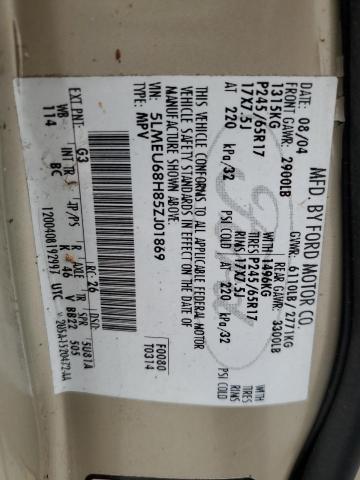 5LMEU68H85ZJ01869 - 2005 LINCOLN AVIATOR 米色 照片 13