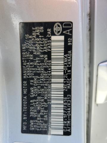 2T1BURHE0GC644566 - 2016 TOYOTA COROLLA L SILVER photo 12