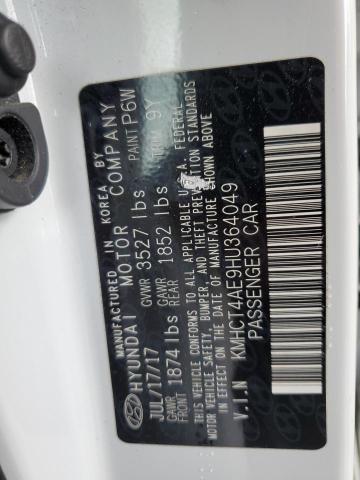 KMHCT4AE9HU364049 - 2017 HYUNDAI ACCENT SE WHITE photo 12