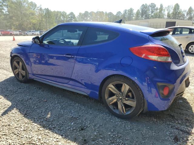 KMHTC6AE1EU206506 - 2014 HYUNDAI VELOSTER TURBO BLUE photo 2