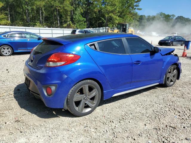 KMHTC6AE1EU206506 - 2014 HYUNDAI VELOSTER TURBO BLUE photo 3