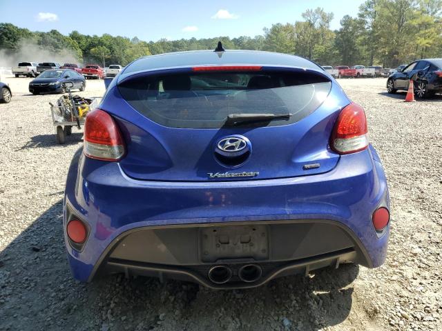 KMHTC6AE1EU206506 - 2014 HYUNDAI VELOSTER TURBO BLUE photo 6