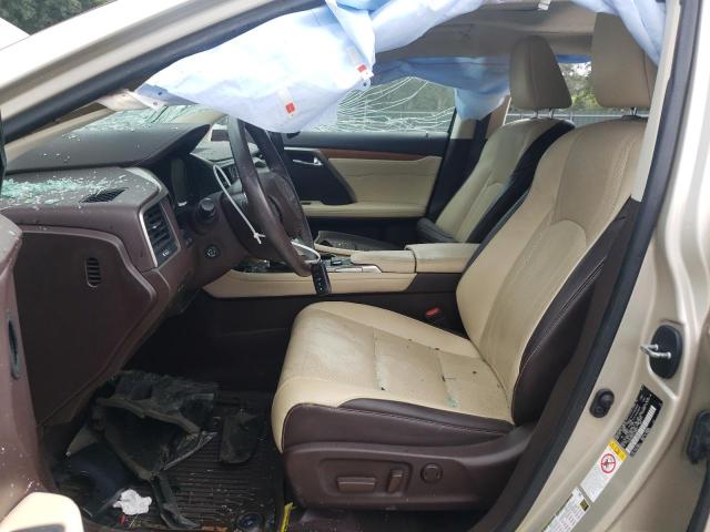 2T2BZMCA4JC158077 - 2018 LEXUS RX 350 BASE კრემისფერი ფოტო 7