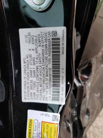 2HGFE2F58NH561125 - 2022 HONDA CIVIC SPORT შავი ფოტო 13