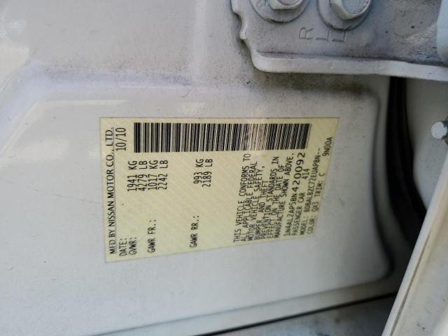 1N4AL2AP5BN420092 - 2011 NISSAN ALTIMA BASE თეთრი ფოტო 12
